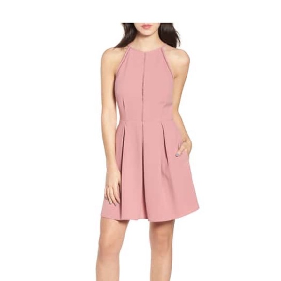 Speechless Lace inset fit & flare dress - Picture 1 of 6